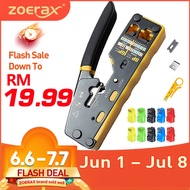 ZoeRax Cat6 Cat5 Cat5e 8P8C RJ45 Crimp Tool Pass Through Crimper Cutter Modular Connector Ethernet A