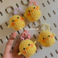 GANTUNGAN Ducky • Amigurumi Mini Duck Bag Hanger Knitted Keychain/