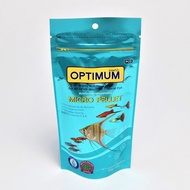 อาหารปลาเม็ดจิ๋ว Micro Pellet 50 กรัม xxปลาเทวดาxx เหมาะกับปลาปากเล็กทุกสายพันธุ์ OPTIMUM รุ่น  เม็ดลอย น้ำไม่ขุ่น