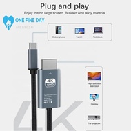 4K 1080P USB 3.1 Type-C To HDMI Adapter Cable No Driver Required Plug And Play HD Cable W6I4