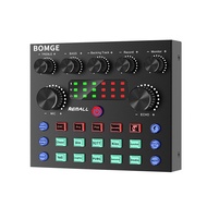 BOMGE Audio Interface Mixer DJ Sound Card V8S Remall Podcast Equipment Bundle Sound Effects Board Live Streaming Recording Game Broadcast PC Smartphone