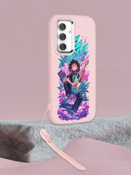 1pc Funda de teléfono suave y linda con patrón de chico de guitarra rosa y tpu plateado anti-caídas con 1pc correa tpu rosa. Adecuado para casos de iPhone, casos interesantes de teléfonos, casos Android, casos Samsung, casos Xiaomi, casos OPPO, IPhone 13Pro Max, IPhone 14 Pro Max, IPhone 15 Pro Max, Galaxy S23 Ultra, Galaxy A03, Galaxy A13 4G, Galaxy A23 5G, Galaxy A32 4G, Galaxy A52/A52s 5G, Galaxy A05S, Galaxy A14, Galaxy A15, Galaxy A54 5G, OPPO A16, Xiaomi Redmi 12C, 11A.