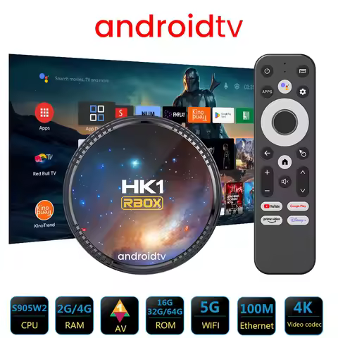 Newest Android TV Box 11.0 4GB 64GB TV Box Android 2024 Support 4K Dual-WiFi 3D Ethernet with Voice