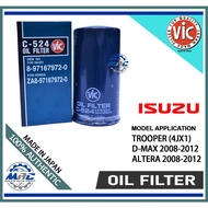 ♞,♘,♙Vic C524 Oil Filter ISUZU TROOPER 2000, BIGHORN, DMAX 3.0, ALTERRA,