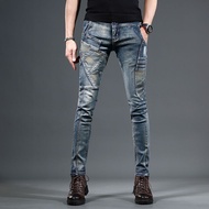 Elastic Jeans for Men, Unique Design Jeans, Fashionable Tights for Men
