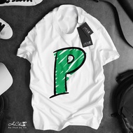 Letter T-Shirt - P - HoCha89 - High Quality Chain Collar Sewing (Real Picture)