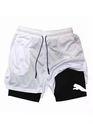 2026 Summer Trendy Sports Shorts 2-in-1 Gym Running Shorts Slow Running Casual Sportswear Fitness Do