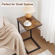 C-Shaped Side Table with Metal Frame Sofa Side Table Bedside Table End Table for Spaces for Living R