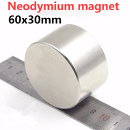 1ชิ้น แม่เหล็ก 60x30มิล Neodymium magnet 60x30mm แม่เหล็กแรงสูง กลมแบน 60*30mm แม่เหล็กนีโอไดเมียม 6