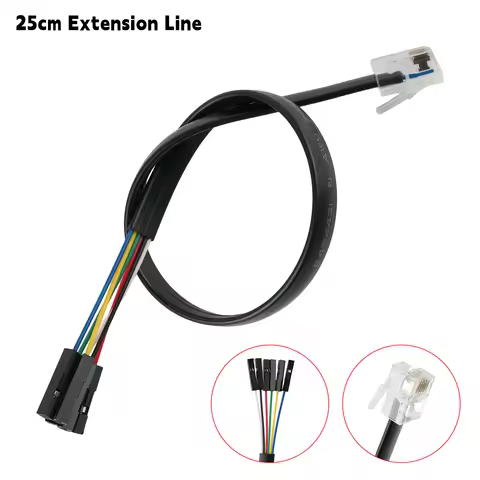 25cm EV3 Extension Line 6p6c Building Blocks Crystal Head to 6P Female DuPont Head Connector Wire fo