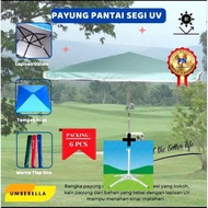 TENDA FOURPOD + 180CM UV SQUARE UMBRELLA ((NO RETURN GUARANTEE if DAMAGED UMBRELLA)) 180CM anti-UV P