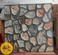 Keramik Lantai Dinding Kasar Motif Batu Alam Timbul 40x40 Tundra Grey