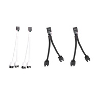 2Pcs Computer Motherboard USB 2.0 9 Pin to Dual 9 Pin Extension Cable Y Splitter Audio HD Extension