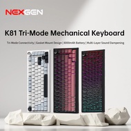 NEXGEN K81 75% Mechanical Keyboard | 82 Keys | RGB | Tri-Mode BT / 2.4G / Wired | Hot-Swap Gaming Ke