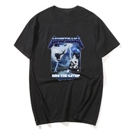 Meowtallica Plde The Calp Funny Cat Meme T Shirt Men Women Retro Haruku Fashion T-Shirts Tops 100% M