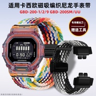 Suitable for Casio 3506 GBD-200-1/2/9 GBD-200SM Modified Elastic Nylon Canvas Watch Strap