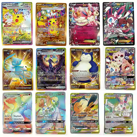 PKM Proxy Cards Gardevoir Sylveon Pikachu Mew Umbreon Snorlax Togepi Eevee Holo Rare GX EX SAR Gold 