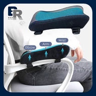 Gel Memory Foam Armrest Pad Chair Armrest Pads Elbow Pillow with Strap Cover for Office  Chairs Cush