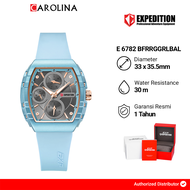 Jam Tangan Wanita Expedition Exp Chronograph E 6782 BFRRGGRLBAL Light Blue Dial Light Blue Rubber St
