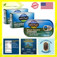 Wild Planet Pacific Sardines in EVOO - Lightly Smoked 125g