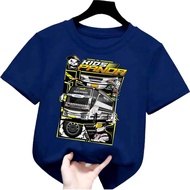 atasan kaos anak laki laki gambar bus mania kids panda lengan pendek Tshirt kids bus panda 1-12tahun