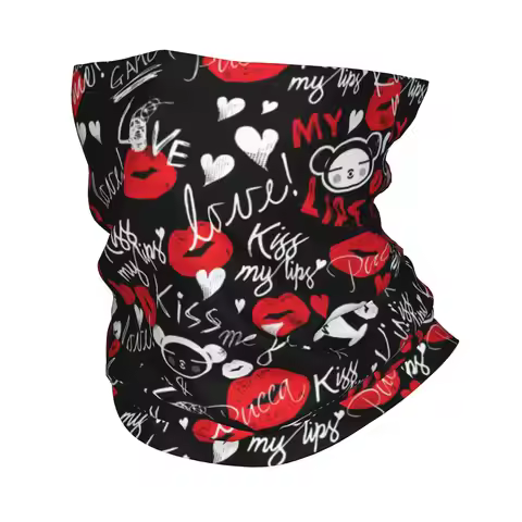Custom Pucca And Garu Bandana Neck Warmer Men Women Winter Hiking Ski Scarf Gaiter Cute Catoon Face