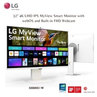 LG 32SR85U-W 32-inch MyView 4K UHD, IPS Display, webOS Smart Monitor, ThinQ Home, USB Type-C 90W PD, Built-in FHD Webcam &amp; Speaker, HDR 10, AirPlay 2, Screen Share, Bluetooth, White