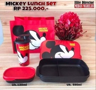 Lunch Box Set Anak Tupperware / Tempat Makan Anak Mickey Mouse Set