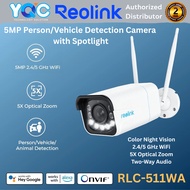 Reolink RLC-511WA 5MP WiFi Spotlight Outdoor Camera Person/Vehicle Detection 5X Optical Zoom 2Way Au