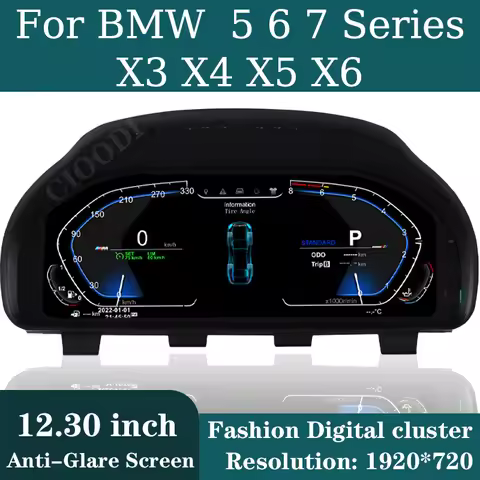 12.3"Digital Instrument Cluster For BMW GT F07 F10 F18 F12 F13 F01 F02 F03 F25 F26 F15 F16 Virtual C