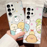 Sumikko Gurashi Magnetic Shockproof Cute Cartoon Phone Case for Samsung S25Ultra S23Ultra S24Ultra P