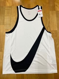 全新Nike 白色 大勾排汗運動背心