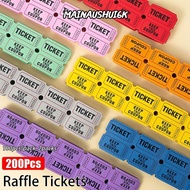 MAINAUSHUI6K 200Pcs Celebration Event Tickets, Single Paper Labels Bulk Lottery Raffle Tickets, Drin