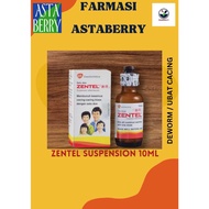 Zentel Suspension 400mg/10ml (EXP12/24)-Deworm/Ubat cacing untuk dewasa/budak