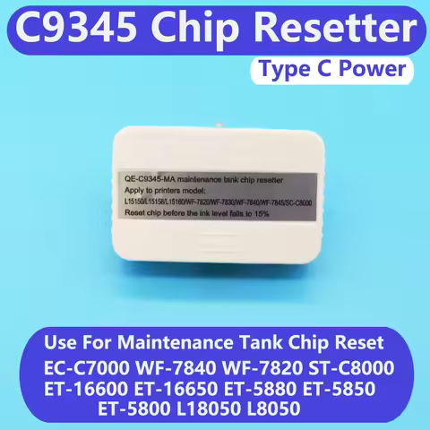 Maintenance Resetter Chip C9345 Tank For Epson 18100 L18050 L8050 L15150 L15160 L15158 L6578 7820 78
