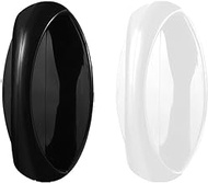 esowemsn 4PCS Plastic Adhesive Cabinet Handles Cabinet Drawer Knobs Self-Stick Pull Handles for Drawers Cabinets Window Wardrobes Bathroom Mirror(Black,White)