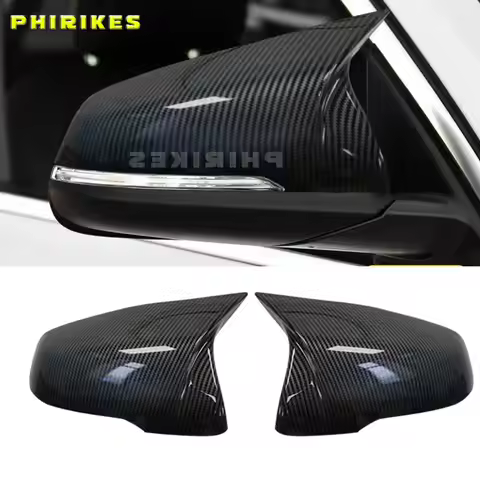 2pcs Glossy Black Side Wing Modified Rearview Mirror Cover Caps for BMW X1 F48 X2 F39 Z4 G29 2GT F45