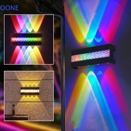 OONE Waterproof Wall Light, AC85-265V 10W/8W/6W LED Wall Lamp, Minimalist Warm/RGB Lights Modern Ene