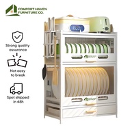 Comfort Haven Furniture Co.Multifunction Countertop Dust Dishes Cabinet Rak Dapur Kitchen Storage Ra