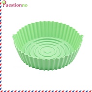 Silicone Air Fryers Basket Home Gadgets Air Fryer Pans for Cooker (Green 19CM)