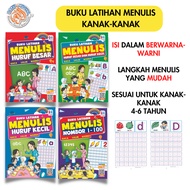 Buku Latihan Menulis Kanak Kanak - bahasa melayu - suku kata - books - prasekolah - tadika - warna - kids