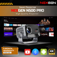 NexGen N500 PRO FHD Projector Android 13 with Dual WIFi Band Auto Focus and Keystone Wireless Mirror