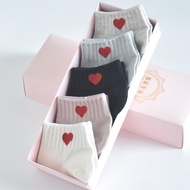 Set 5 đôi Tất nữ cổ Tim cho chị em