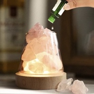 【保庇BOBEE 】日本工藝富士山擴香石燈 開運水晶擴香燈 |粉水晶