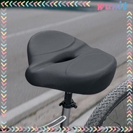 [Wunit] Bicycle Seat for Men Women Oversize Thickened PU Leather Stationary Bike Widened Bicycle Sad