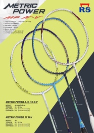 Raket Badminton Reinforce Speed Rs Metric Power 12 N V White -Termurah