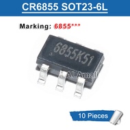 เครื่องหมาย CR6855L CR6855 10ชิ้น6855 SOT23-6L PWM ชิปตัวควบคุม IC ของแท้
