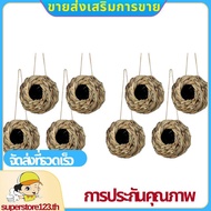 8Pack Hanging Bird Nest House for Outside,Hand Woven,Made of Natural Grass for Gardens,Balconies,Tre
