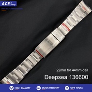 904L & Apply to ROLEX for Deepsea 136600 44mm Dial 904L Stainless Steel Watch Strap 22mm