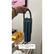 Jastip Flying Tiger By Lutido | Tumblr Stainless Stripes Blue Design 800 ML